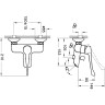 Смеситель для ванны и душа VITRA AQUAMED SOLID S A42485EXP